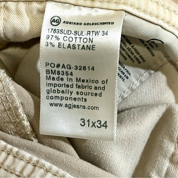 AG Adriano Goldschmied Mens Jeans 31x34 The Tellis Modern Slim 100% Cotton - Picture 10 of 11